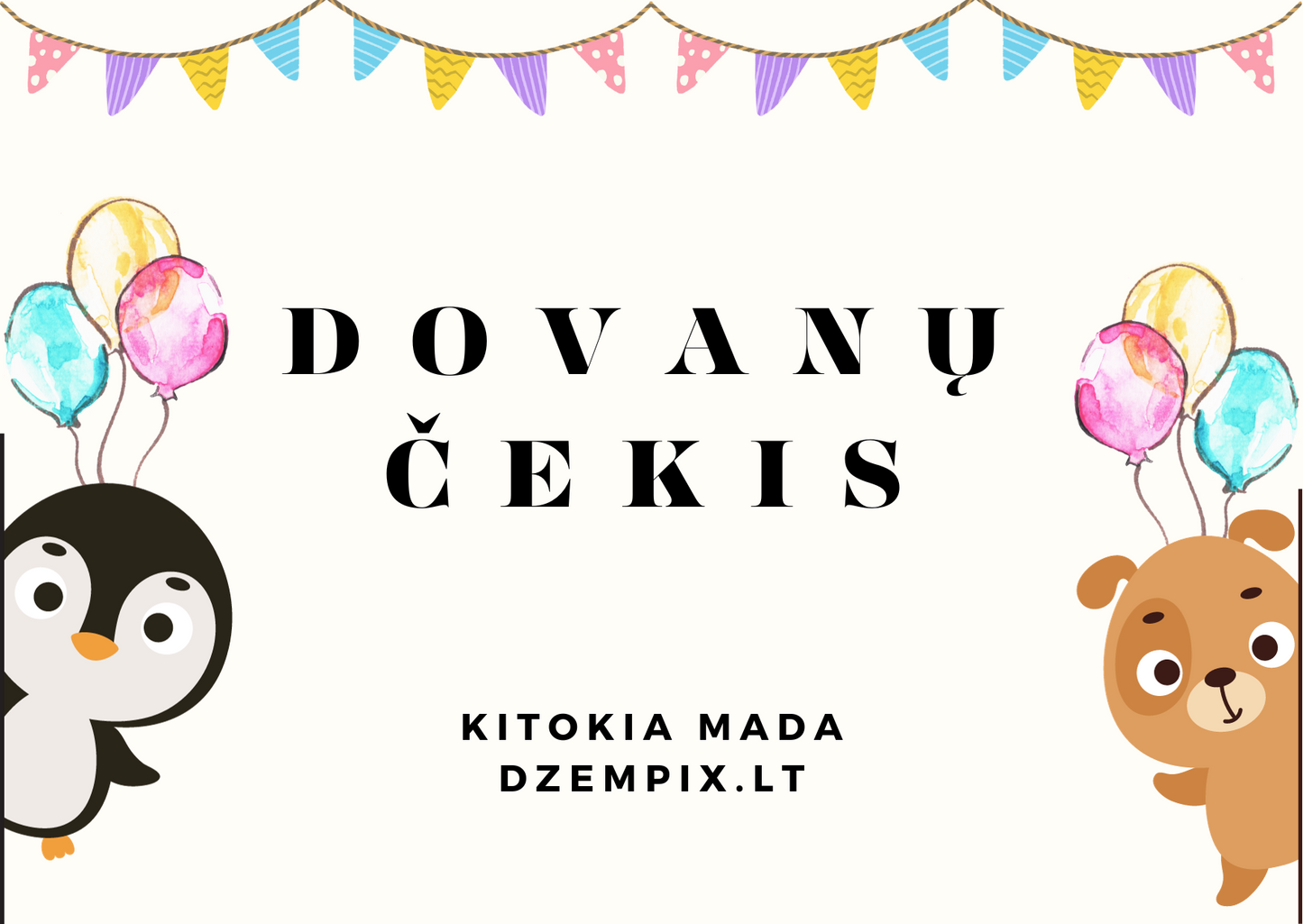 KITOKIA MADA dovanų čekis