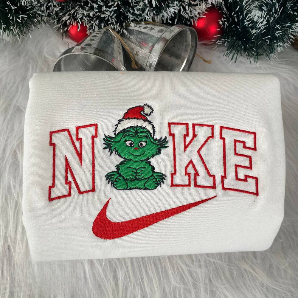 Mini Grinch embroidered sweater